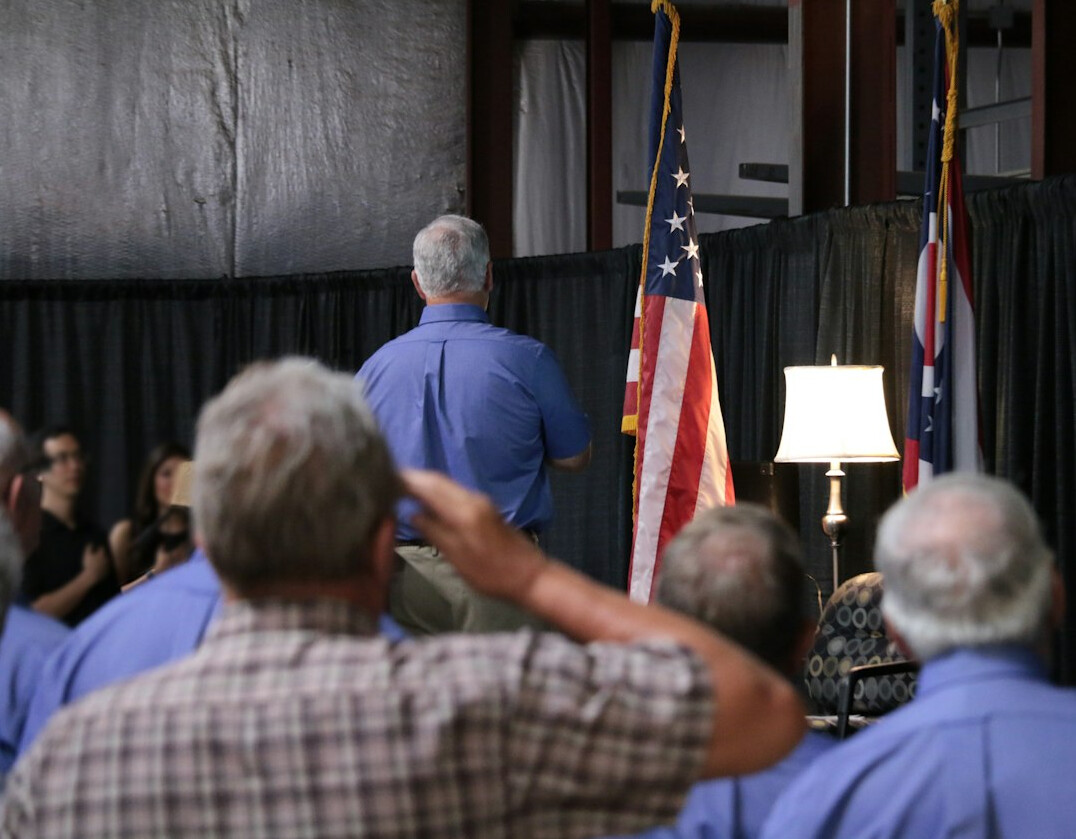 political debate on stage